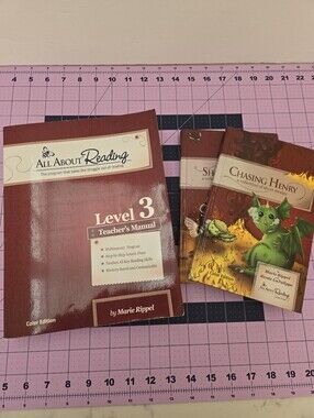 All About Reading Level 3 Color Edition Teacher’s Manual & 2 Readers Good